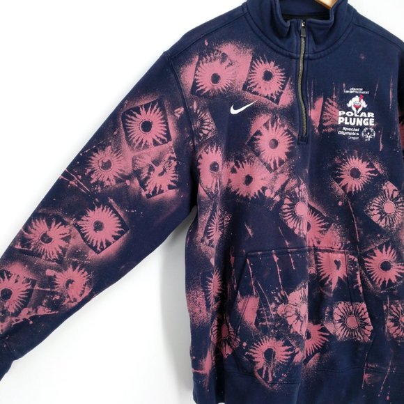 NIKE Polar Plunge Custom Bleach Dye Sweatshirt XL - Picture 3 of 8